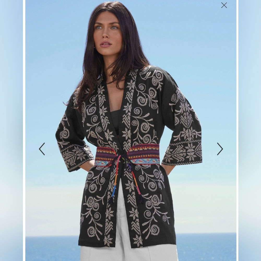 Johnny Was Hannani Linen Kimono